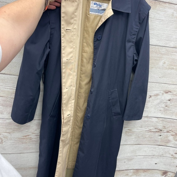 Whaling Womens Navy Thinsulate Trench Coat All Season Liner USA Made Size 12 - Picture 8 of 16